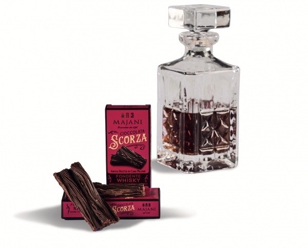 Legendary Scorza dark crumbly chocolate with Whiskey