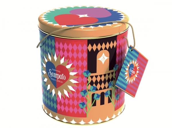 Panettone Gourmet Classico with Sicilian Orange Cubes, Honey and Bourbon Vanilla Limited Metal Tin