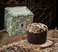 Panettone Almonds & Icing Limited Green Metal Tin