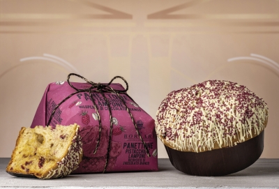 Rustico Collection Panettone with Raspberries Pistachio Cream