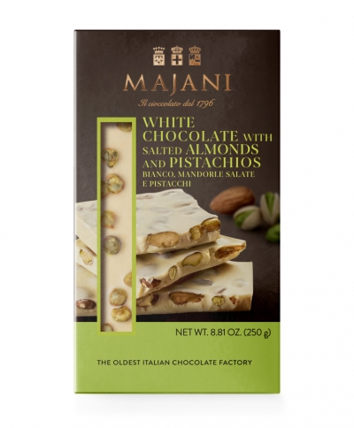 Snap Collection: White Chocolate with Salted Almonds &amp; Pistachios