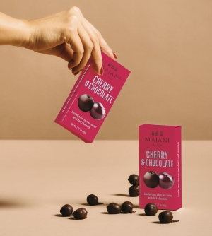 Candied Black Cherries Coated with Dark Chocolate