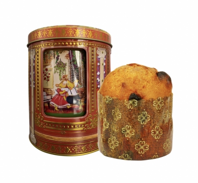 Carillon Music Player - Mini Classico Panettone in Metal Tin