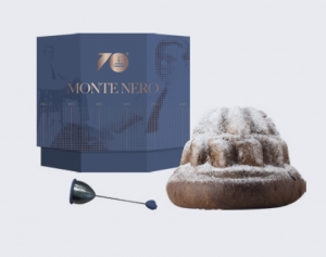 Montenero cake with dark dough &amp; Sicilian lemon essence, sprinkled with powdered sugar, includes sprinkler gift.