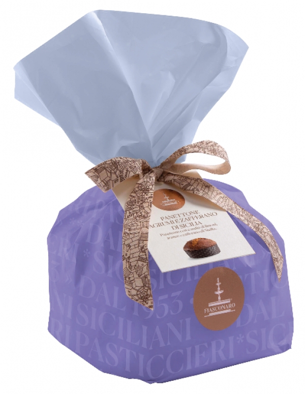 Panettone Saffron of Sicily with candied lemons &amp; oranges 500gr